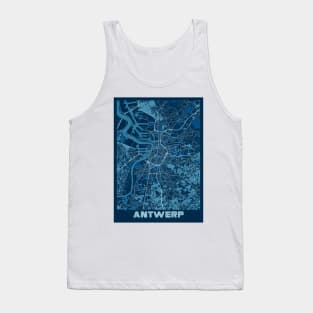 Antwerp - Belgium Peace City Map Tank Top